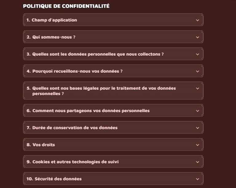 Viking Luck Casino politique confidentialité